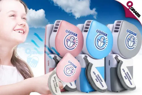 For QR59, Stay Cool any time with a Portable Handheld Air-Conditioning Fan (QR180 Value)